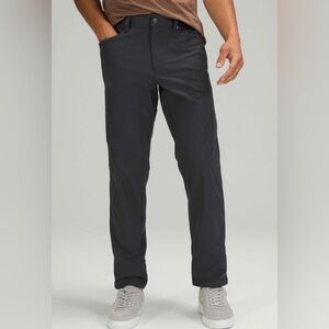 LULULEMON ABC MENS PANT CLASSIC FIT 5 POCKET 36 WAIST DARK GREY LIKE NEW